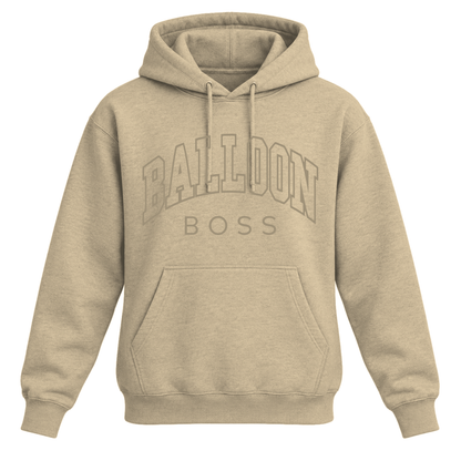 Balloon Boss College Font Tone-on-Tone Embroidered Hoodie