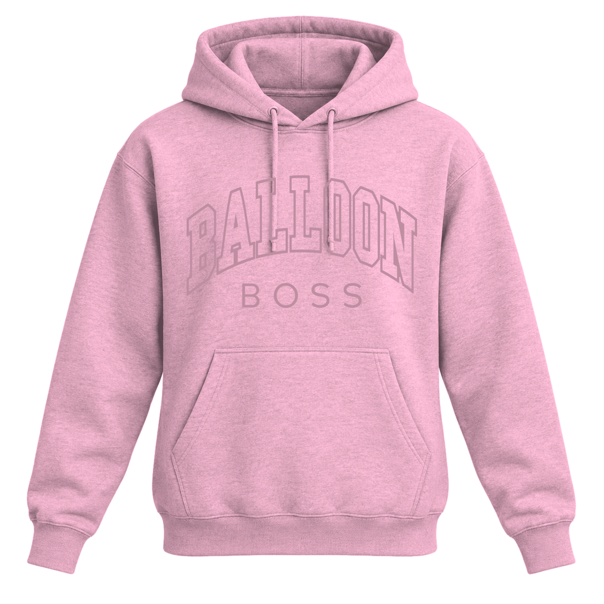 Balloon Boss College Font Tone-on-Tone Embroidered Hoodie