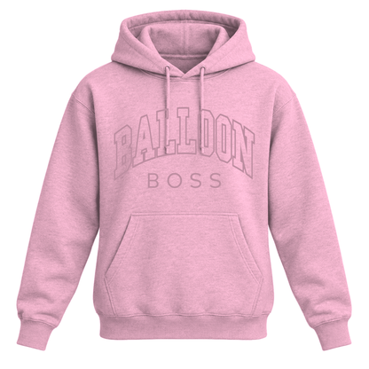 Balloon Boss College Font Tone-on-Tone Embroidered Hoodie