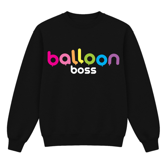 Balloon Boss Colorful Transfer Print Crewneck