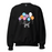 Black Halloween sweatshirt featuring a cute skeleton balloon dog with colorful Halloween balloons, including a jack-o'-lantern and ghost. Perfect for spooky season outfits or festive balloon dog lovers.