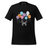 Black Halloween t-shirt featuring a cute skeleton balloon dog with colorful Halloween balloons, including a jack-o'-lantern and ghost. Perfect for spooky season outfits or festive balloon dog lovers.