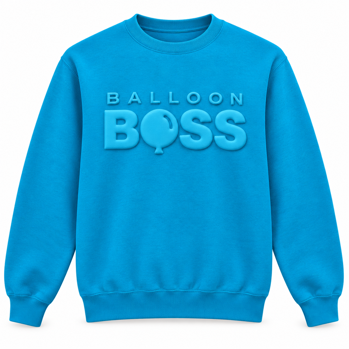 Balloon Boss Tone-on-Tone Puff Print Crewneck