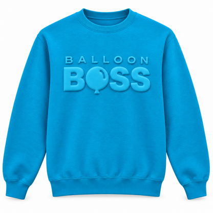 Balloon Boss Tone-on-Tone Puff Print Crewneck