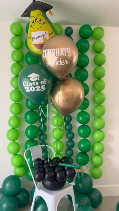 thumbnail image 2 of 64 Pcs 8th Grade Graduation Balloons Kit - Black & Gold Party Decorations With Confetti 2 of 13