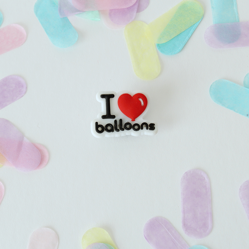 I Love Balloons Shoe Charm (Red)