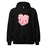 Black hoodie featuring a vintage-inspired heart cake design with cherries, white piping details, and the text "Balloon Artist" in the center.