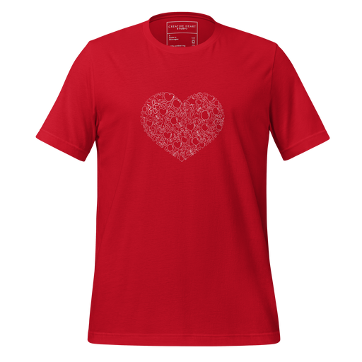 Balloon Confetti Heart (Red) Unisex t-shirt