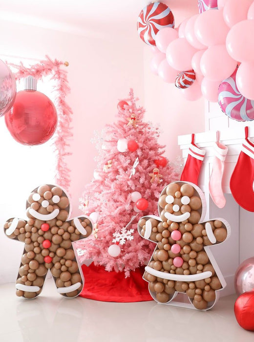 Mr. and Mrs. Gingerbread BALLOON MOSAIC digital design template