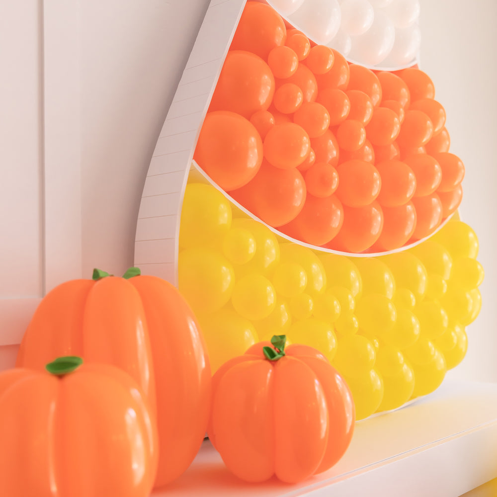 Candy Corn Balloon Mosaic For Halloween Party Balloon Decorations