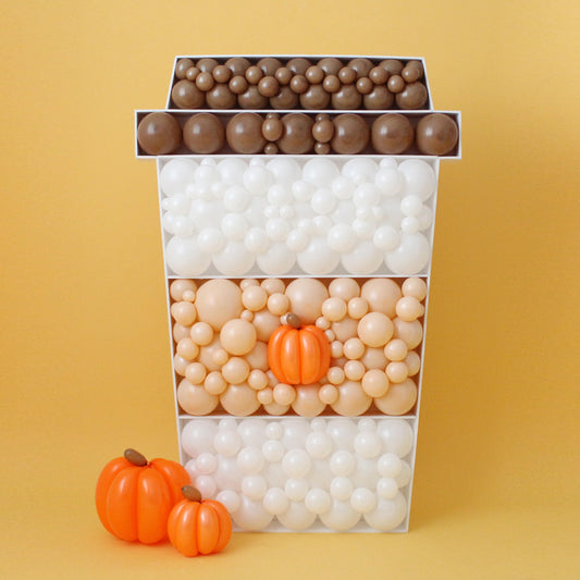 Coffee Cup Balloon Mosaic - Pumpkin Spice
