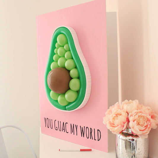 Balloon Mosaic Oversized Greeting Card - Avocado