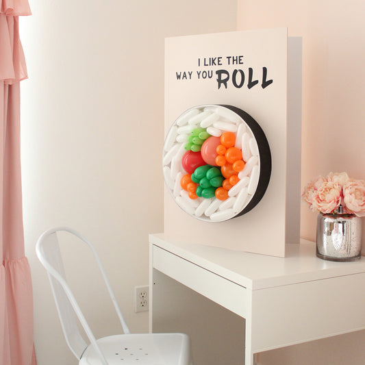 Balloon Mosaic Oversized Greeting Card - Sushi