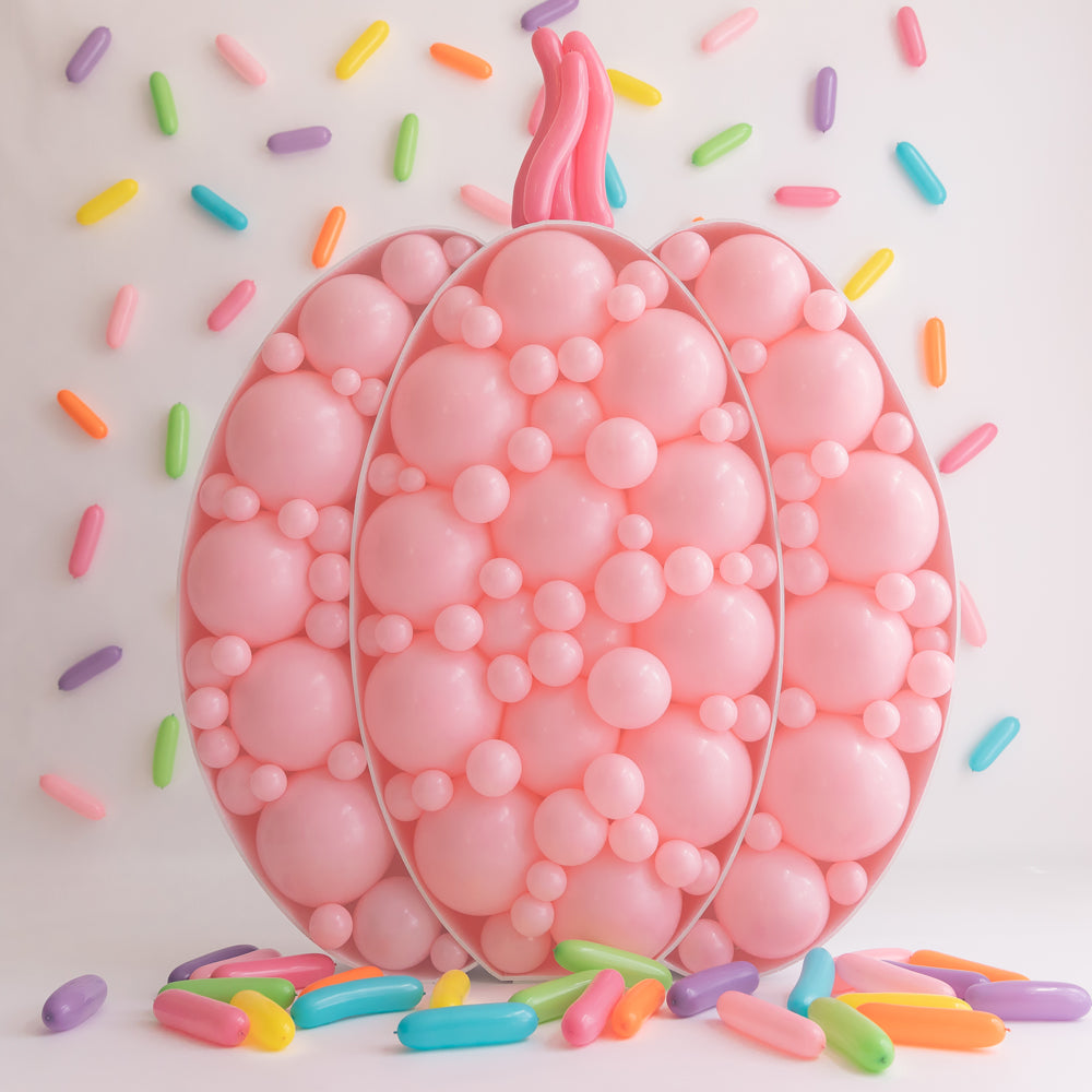 Pumpkin With Sprinkle Background Balloon Mosaic For Halloween Party Balloon Decorations