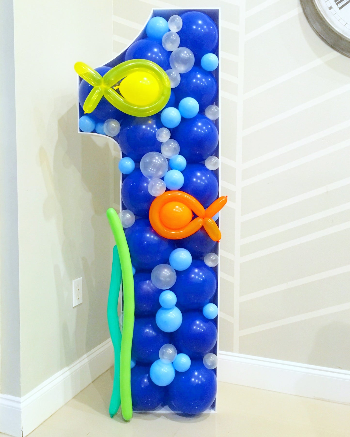 Number 1 BALLOON MOSAIC™ digital design template
