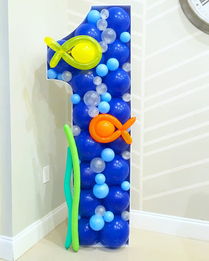 Number 1 BALLOON MOSAIC™ digital design template