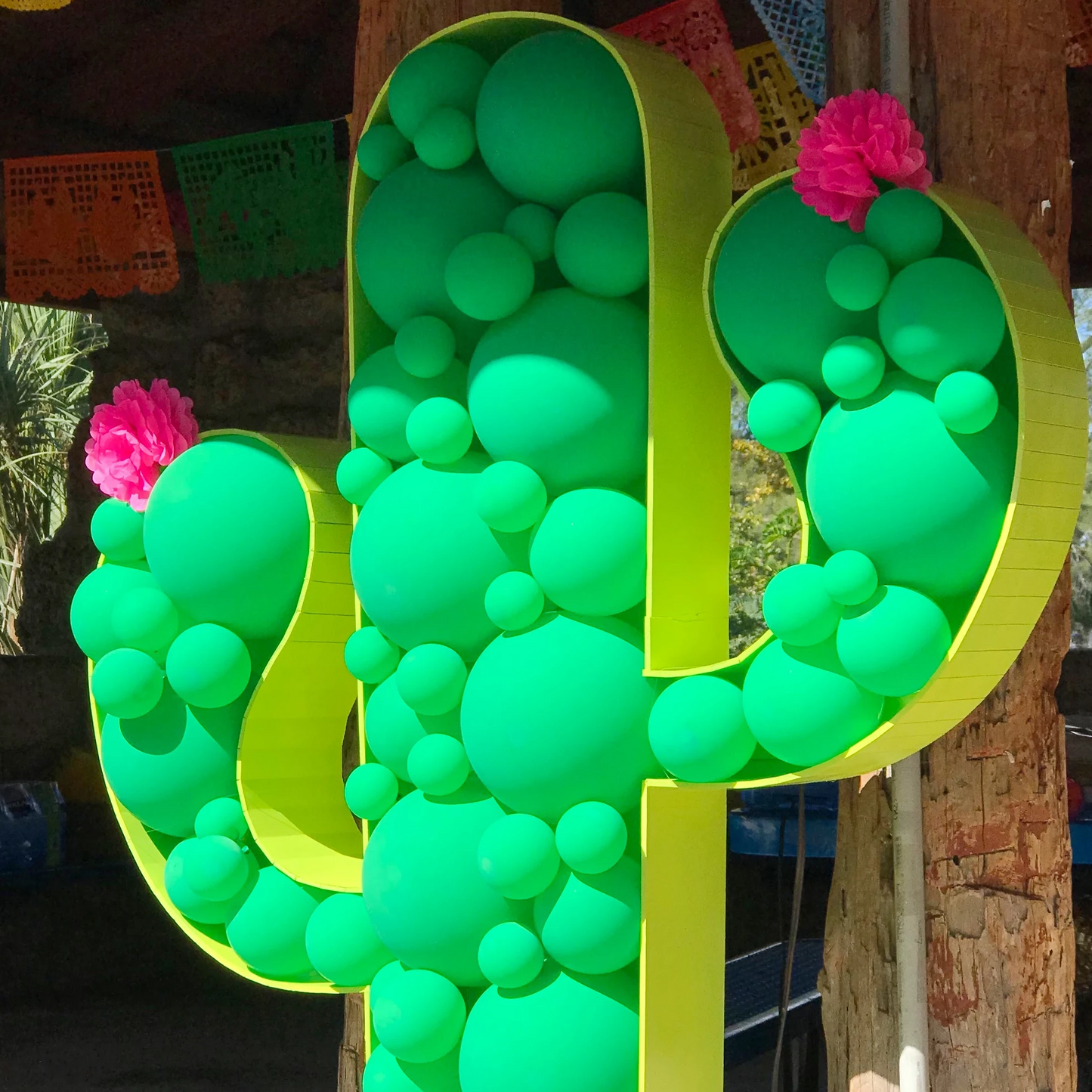 Cactus BALLOON MOSAIC digital design template
