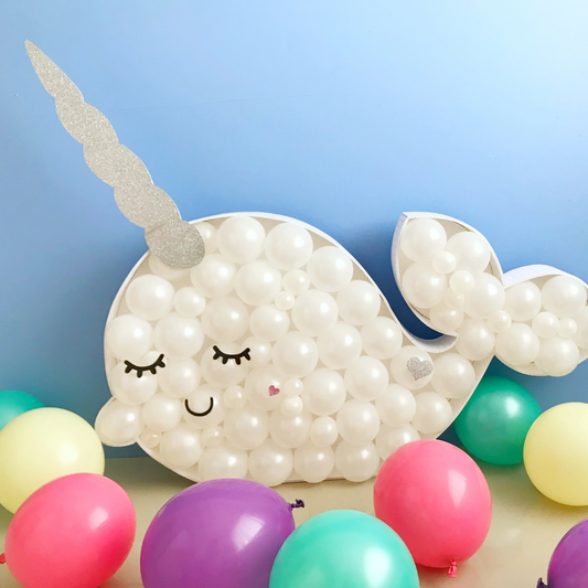 Narwhal BALLOON MOSAIC digital design template