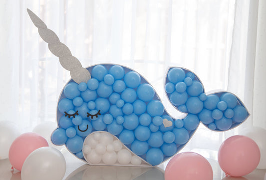 Narwhal BALLOON MOSAIC digital design template