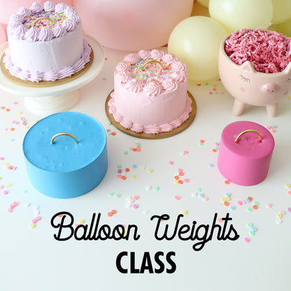 Make your own balloon weights with this fun class by Lilly Jimenez. Features pastel cake-style weights and colorful DIY designs. Learn three creative styles plus a clever, budget-friendly way to repurpose an easy-to-find item into a functional and adorable balloon weight. Perfect for balloon artists and party planners looking to add a custom touch.