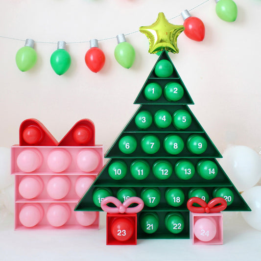 Christmas Gift and Tree Balloon Pop Its - Oversized Balloon Mosaic Pop it