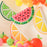 Citrus Slices and Watermelon BALLOON MOSAIC digital design template