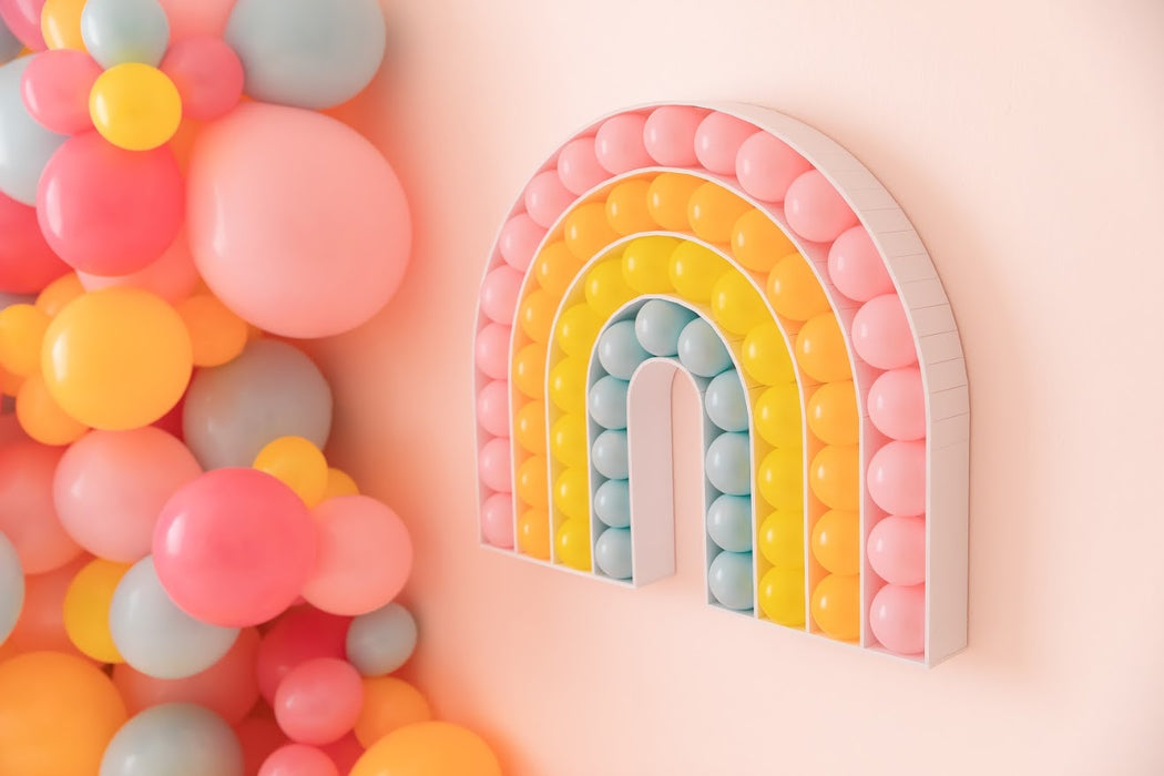 Modern Rainbow Balloon Mosaic design template