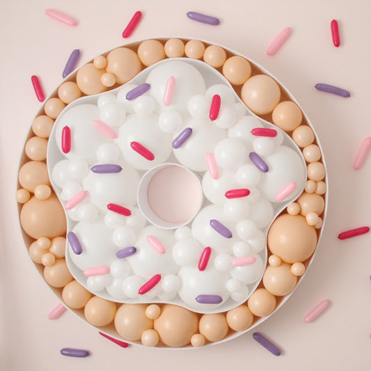 Donut Balloon Mosaic with Sprinkle Balloon background