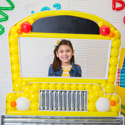 School Bus BALLOON MOSAIC digital design template
