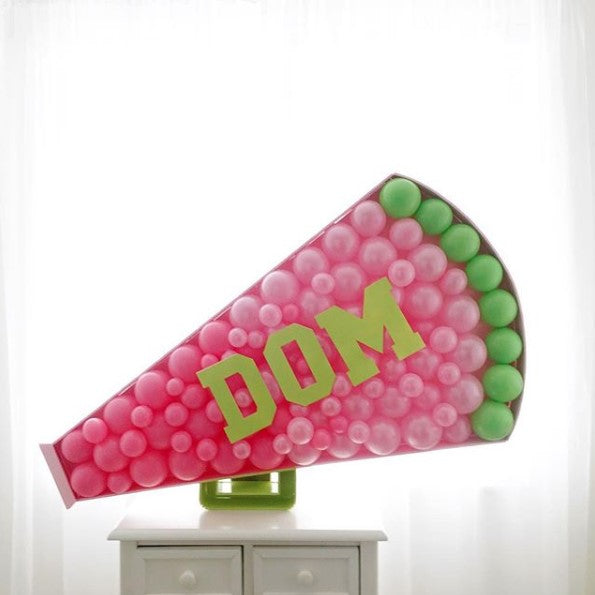 Megaphone cheerleader balloon mosaic