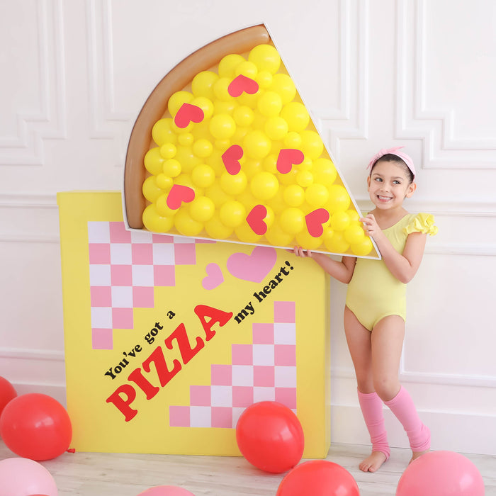 Pizza Slice BALLOON MOSAIC digital design template