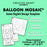 Santa BALLOON MOSAIC digital design template