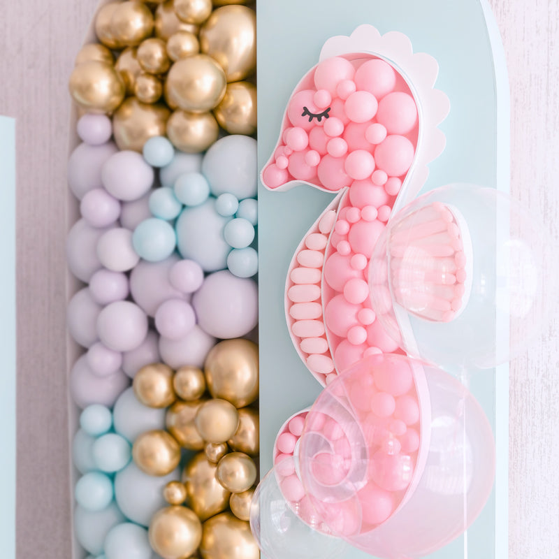 Seahorse BALLOON MOSAIC digital design template