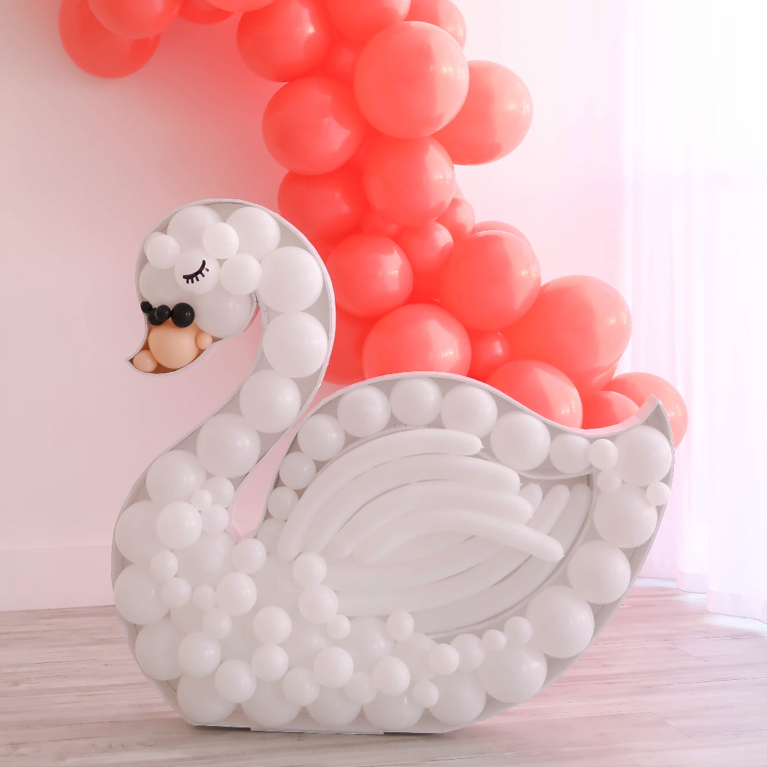 Swan BALLOON MOSAIC digital design template