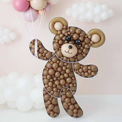 standing teddy bear balloon mosaic