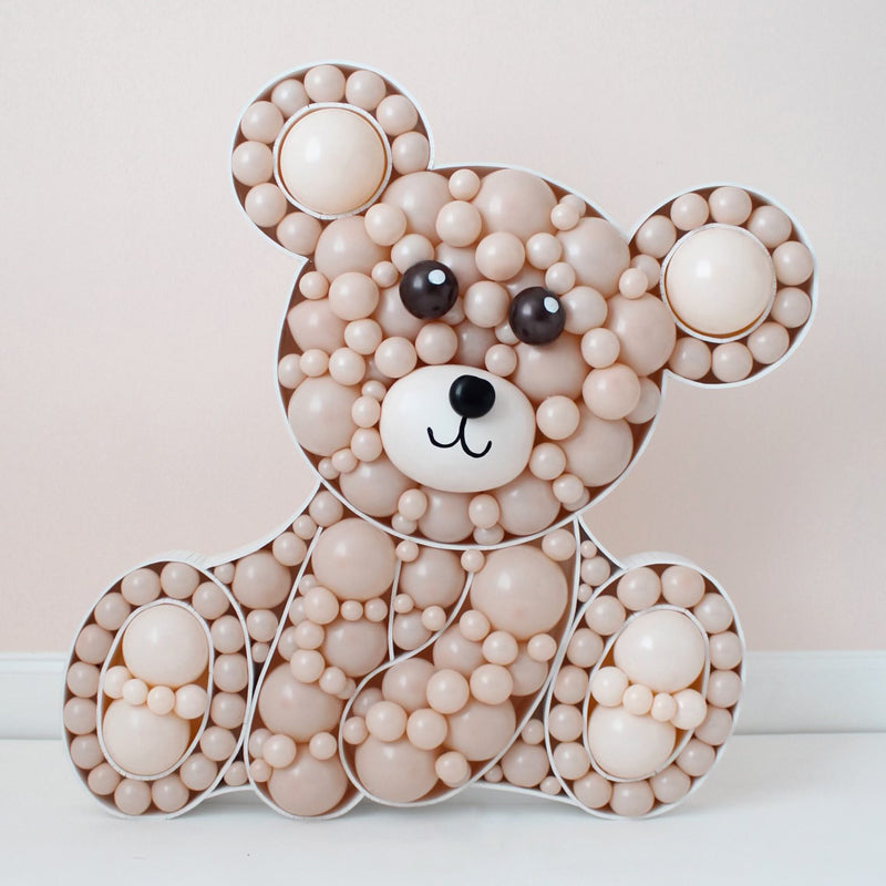 sitting teddy bear balloon mosaic