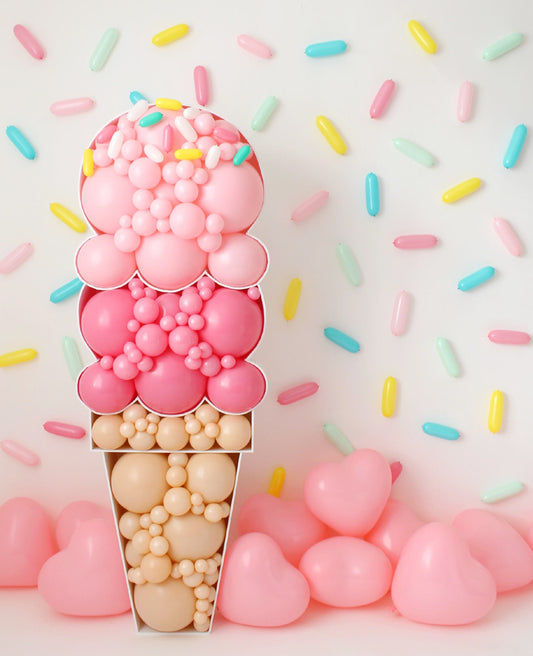 Ice Cream Cones BALLOON MOSAIC digital design template