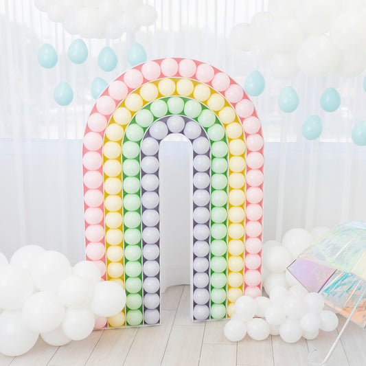 Modern Rainbow BALLOON MOSAIC digital design template