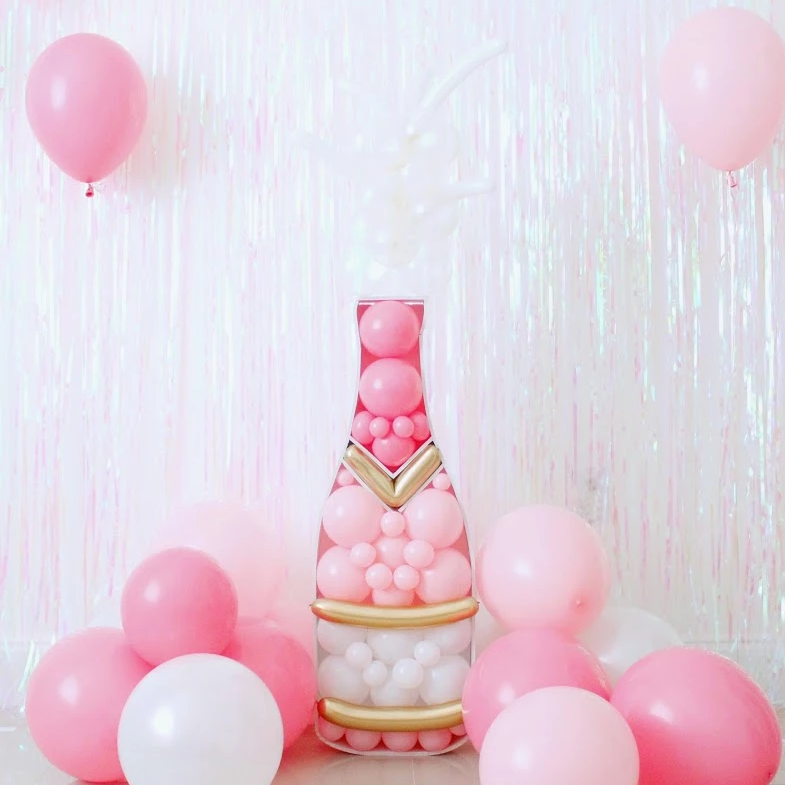 Champagne Bottle BALLOON MOSAIC digital design template
