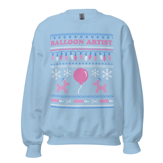 Balloon Artist Ugly Xmas Sweater (Blue)