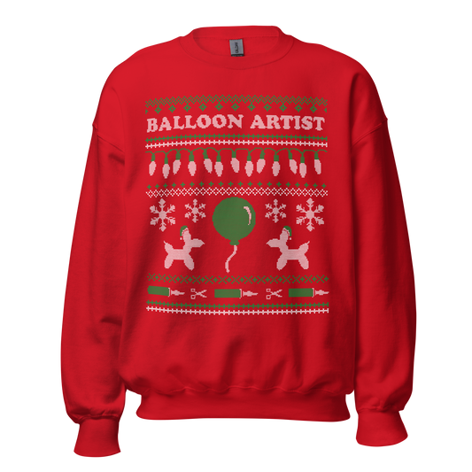 Balloon Artist Ugly Xmas Sweater (Red)