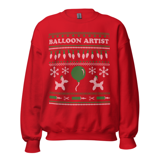Balloon Artist Ugly Xmas Sweater (Red)