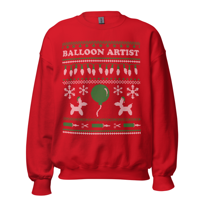 Balloon Artist Ugly Xmas Sweater (Red)