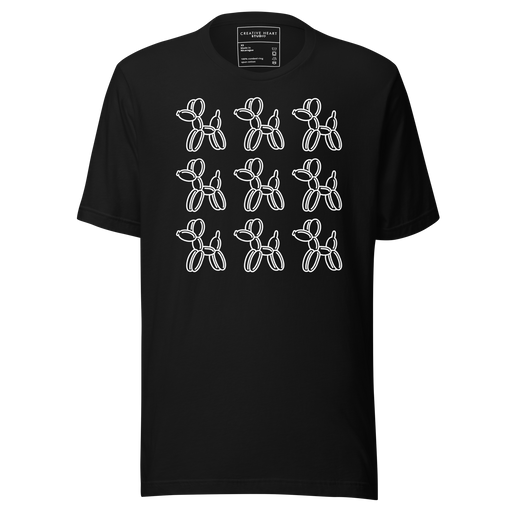 Balloon Dogs Repeated T-Shirt (Black & White)