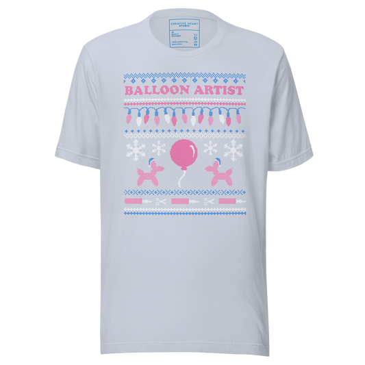 Balloon Artist Ugly Xmas T-shirt (Blue)